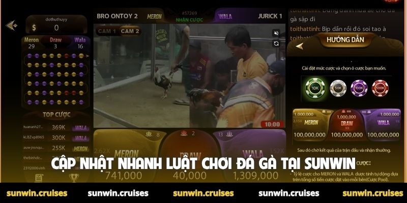 Cập nhật nhanh luật chơi đá gà tại Sunwin