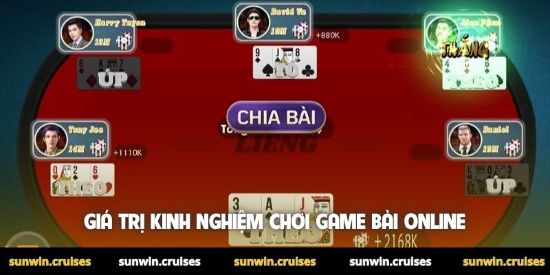 Giá trị kinh nghiệm chơi game bài online