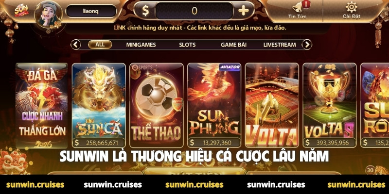 Trang chủ 10 Sunwin là thương hiệu cá cược lâu năm