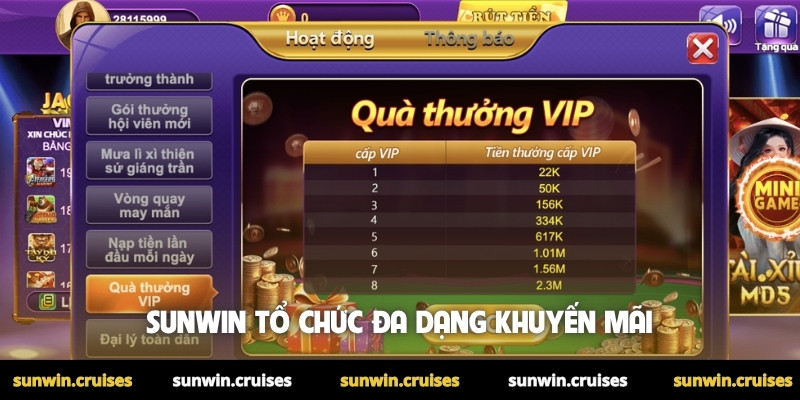 Trang chủ 14 Sunwin tổ chức đa dạng khuyến mãi